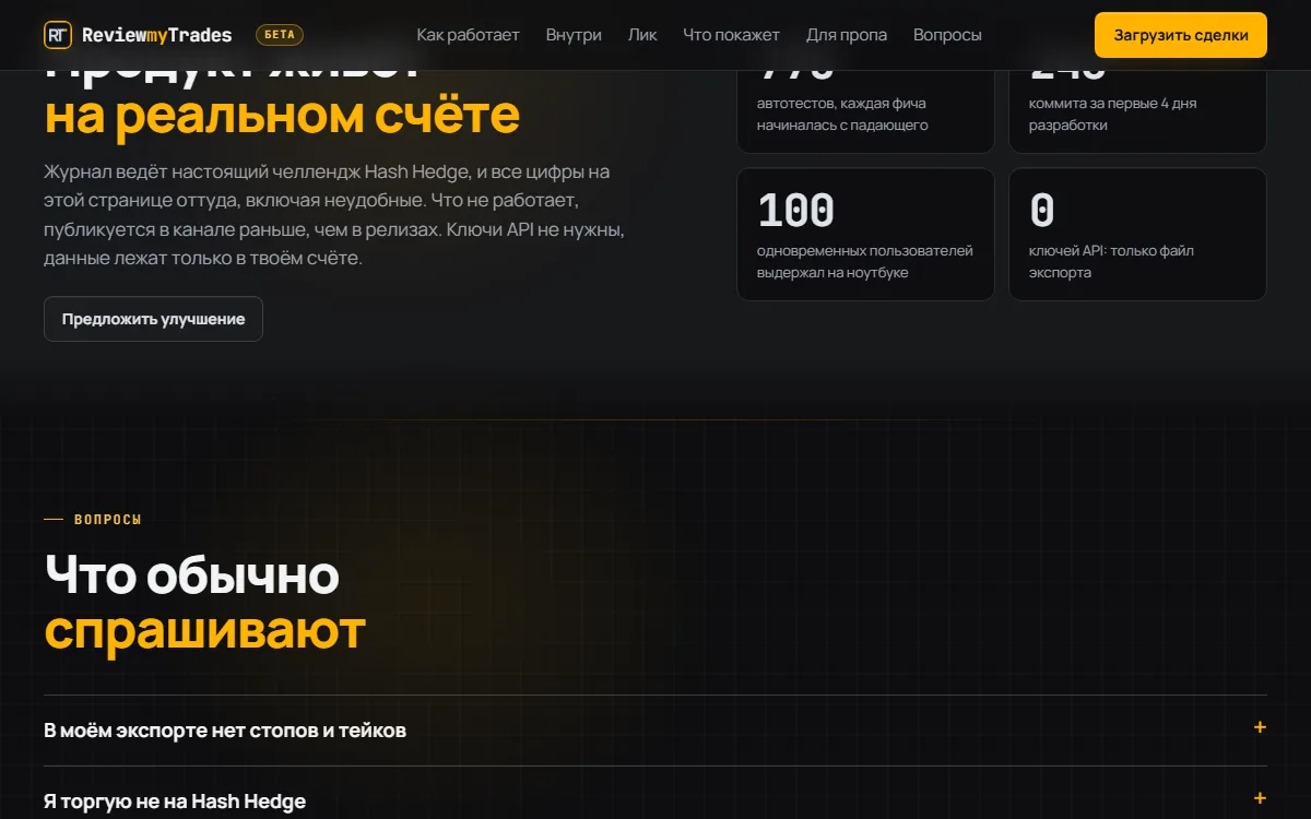 Вопросы и заявка
